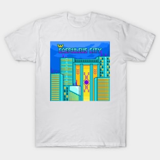 Caeruleus City Pixel Art T-Shirt